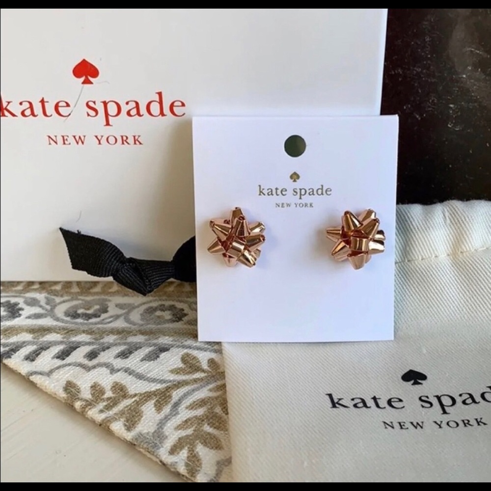 Kate Spade Gold Bourgeois Bow Earrings - Picture 2 of 2